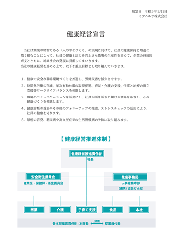 健康経営宣言